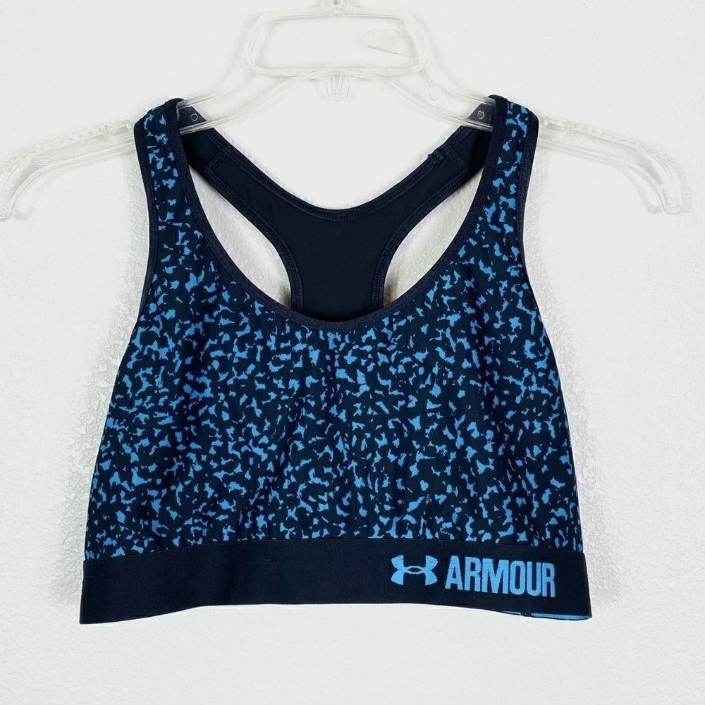 Under Armour Black & Blue Spotted Sportsbra